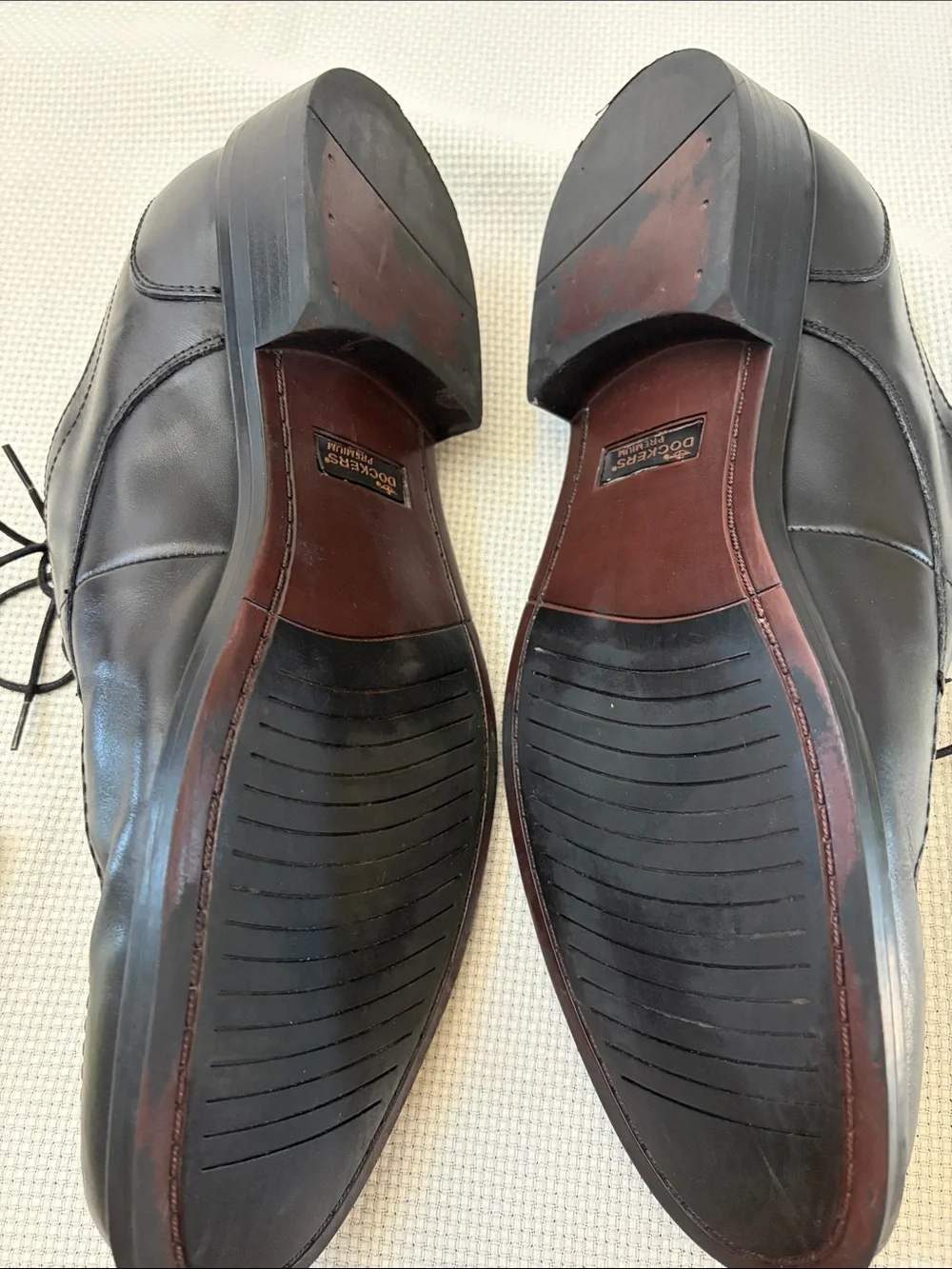 Dockers Black Leather Derby Lace-Up Shoes